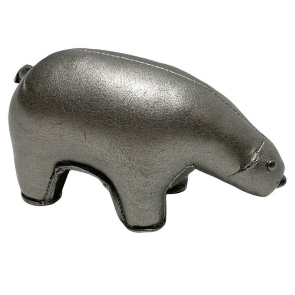 ZUNY Metallic Silver Polar Bear Paperweight